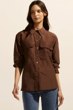 zoe kratzmann Tops|Abroad Top-Chocolate