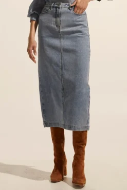 zoe kratzmann Bottoms|Accord Skirt-Washed Denim