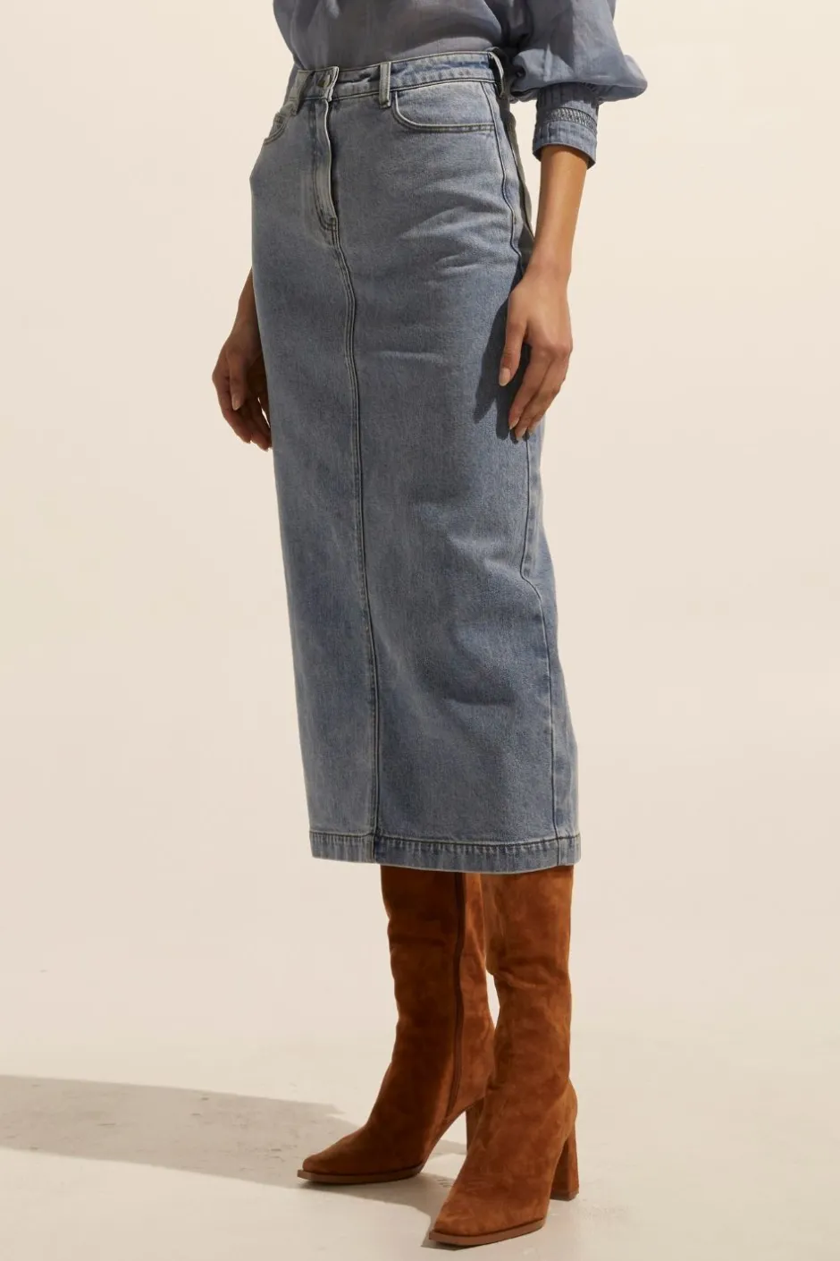zoe kratzmann Bottoms|Accord Skirt-Washed Denim