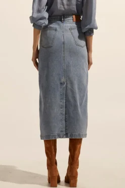 zoe kratzmann Bottoms|Accord Skirt-Washed Denim