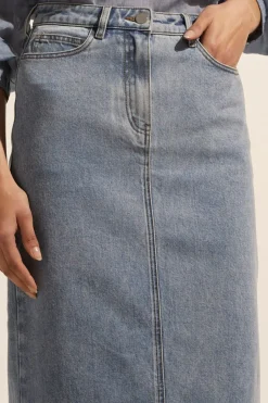 zoe kratzmann Bottoms|Accord Skirt-Washed Denim