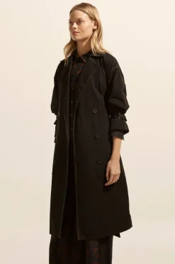 zoe kratzmann Coats|Agent Coat-Black