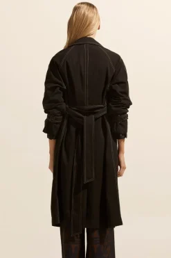 zoe kratzmann Coats|Agent Coat-Black