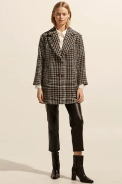 zoe kratzmann Coats|Alight Coat-Check Boucle