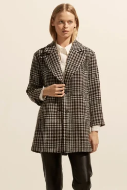 zoe kratzmann Coats|Alight Coat-Check Boucle