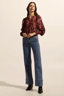zoe kratzmann Tops|Beam Top-Clay Floral