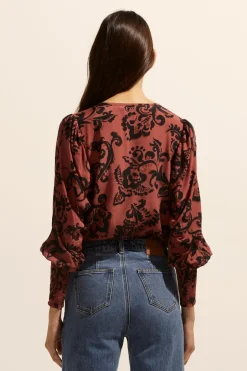 zoe kratzmann Tops|Beam Top-Clay Floral