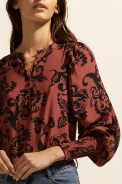 zoe kratzmann Tops|Beam Top-Clay Floral