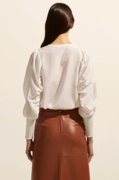 zoe kratzmann Tops|Beam Top-Porcelain