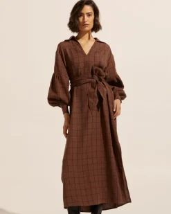 zoe kratzmann Dresses|Beeline Dress-Chocolate Check