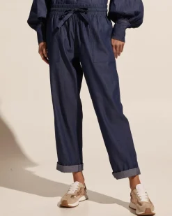 zoe kratzmann Bottoms|Bolster Pant-Dark Chambray