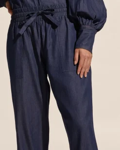 zoe kratzmann Bottoms|Bolster Pant-Dark Chambray