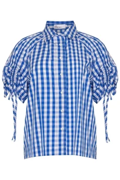 zoe kratzmann Tops|Bond Top-Azure Gingham Check