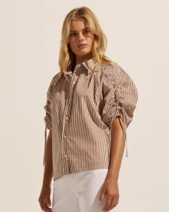 zoe kratzmann Tops|Bond Top-Cafe Stripe