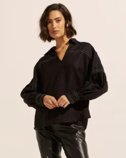zoe kratzmann Tops|Bounty Top-Black