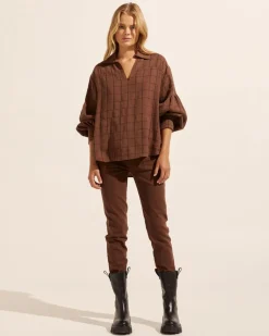 zoe kratzmann Tops|Bounty Top-Chocolate Check