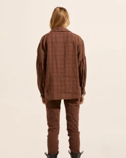 zoe kratzmann Tops|Bounty Top-Chocolate Check
