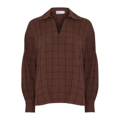 zoe kratzmann Tops|Bounty Top-Chocolate Check