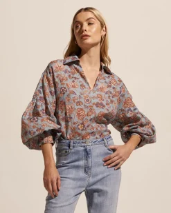 zoe kratzmann Tops|Bounty Top-Sardine Paisley