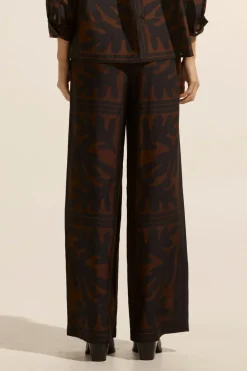 zoe kratzmann Bottoms|Breeze Pant-Choc Frond