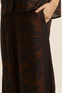 zoe kratzmann Bottoms|Breeze Pant-Choc Frond