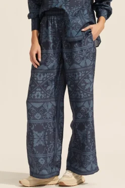 zoe kratzmann Bottoms|Breeze Pant-Indigo Mosaic