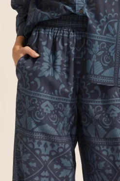 zoe kratzmann Bottoms|Breeze Pant-Indigo Mosaic