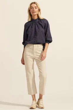zoe kratzmann Tops|Carousel Top-Indigo