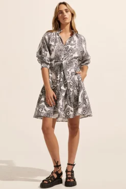 zoe kratzmann Dresses|Cater Dress-Black Paisley