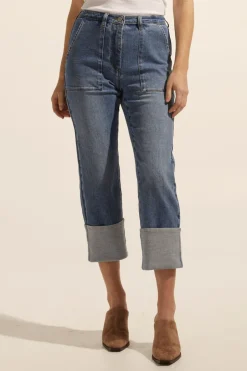 zoe kratzmann Bottoms|Citizen Jean-Mid Wash Denim