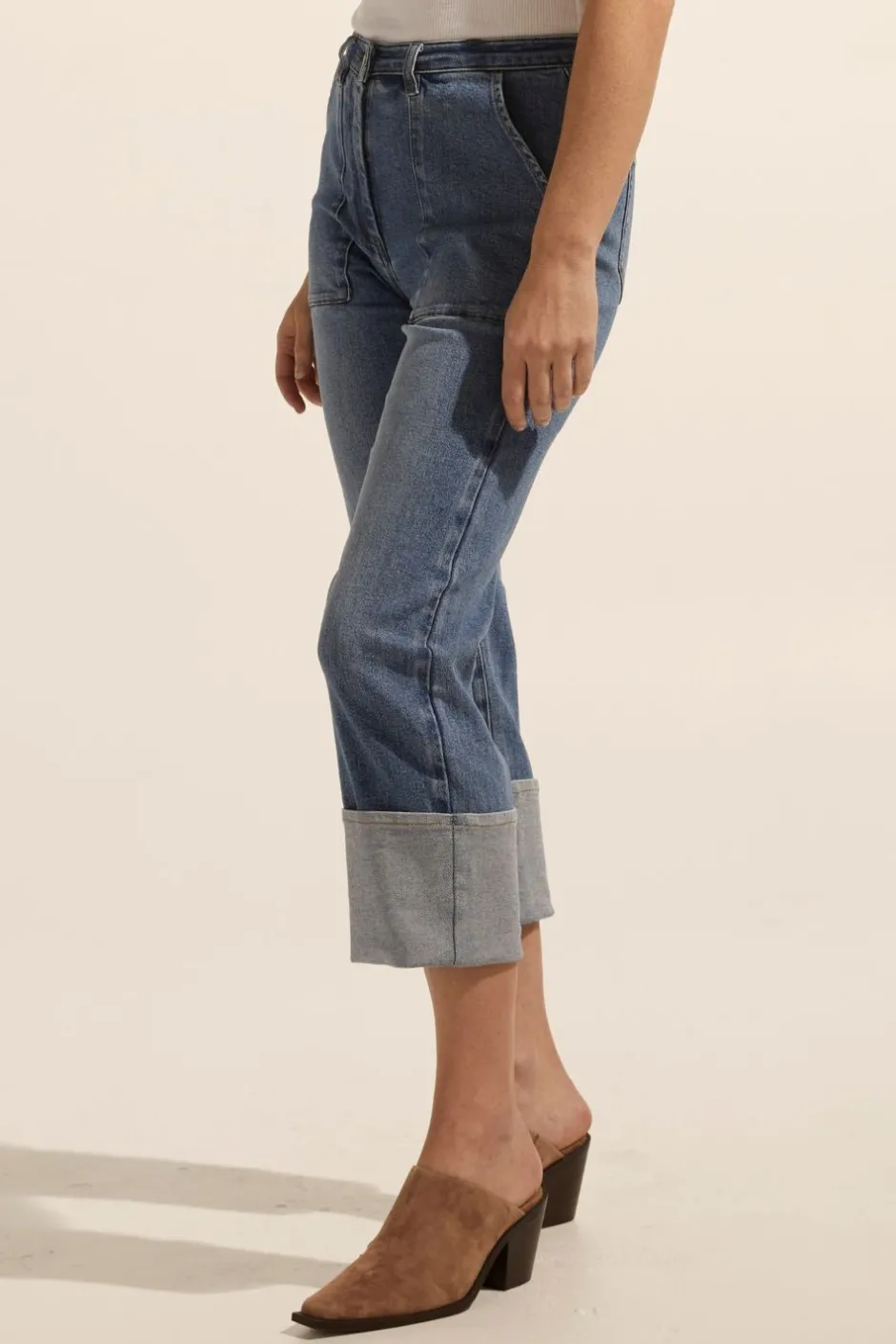 zoe kratzmann Bottoms|Citizen Jean-Mid Wash Denim