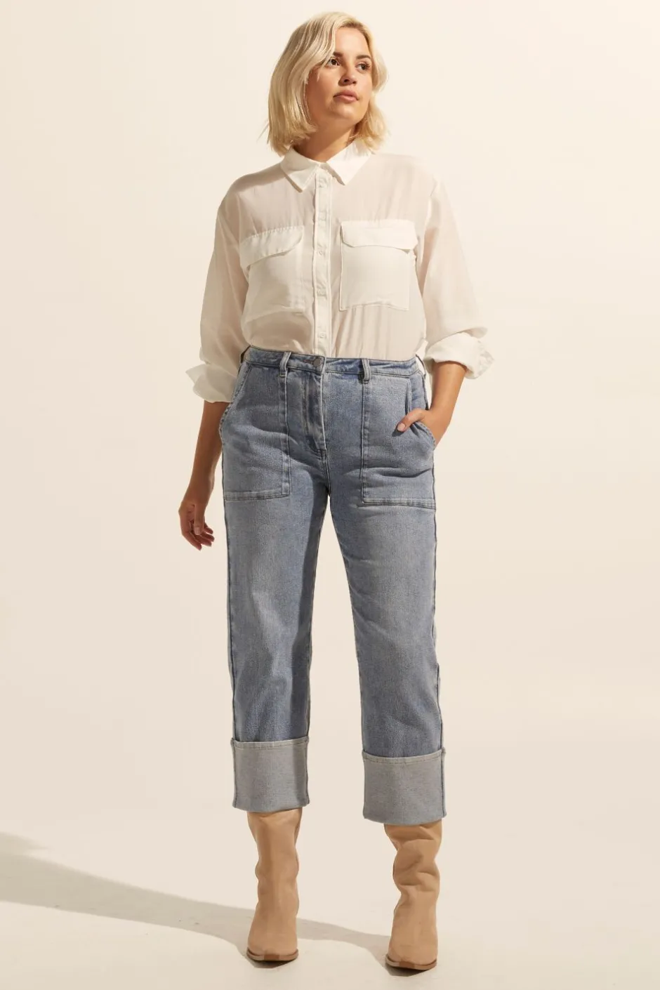 zoe kratzmann Bottoms|Citizen Jean-Washed Denim