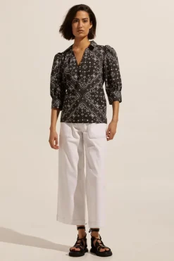 zoe kratzmann Tops|Clarity Top-Black Bandana