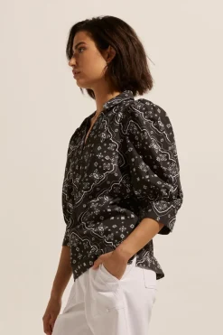 zoe kratzmann Tops|Clarity Top-Black Bandana