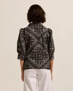 zoe kratzmann Tops|Clarity Top-Black Bandana