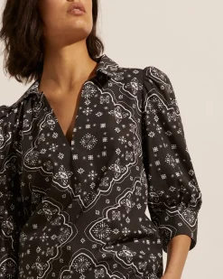 zoe kratzmann Tops|Clarity Top-Black Bandana