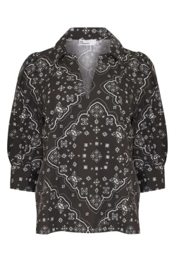 zoe kratzmann Tops|Clarity Top-Black Bandana