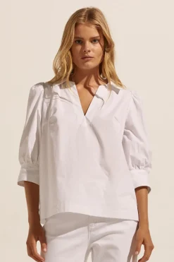 zoe kratzmann Tops|Clarity Top-Porcelain