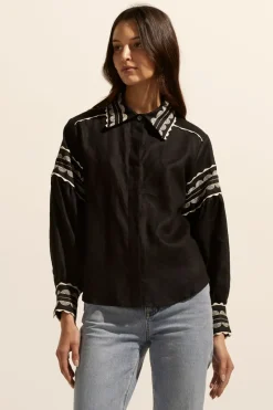 zoe kratzmann Tops|Coax Top-Black