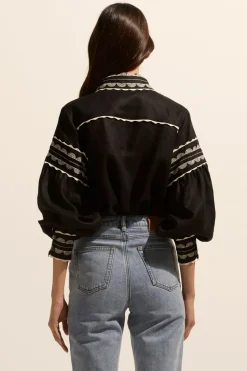 zoe kratzmann Tops|Coax Top-Black