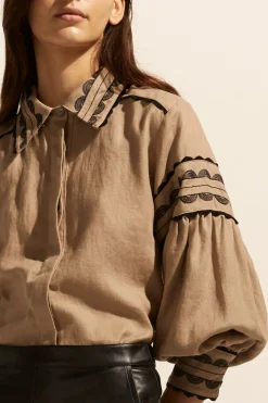 zoe kratzmann Tops|Coax Top-Stone