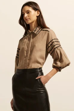 zoe kratzmann Tops|Coax Top-Stone