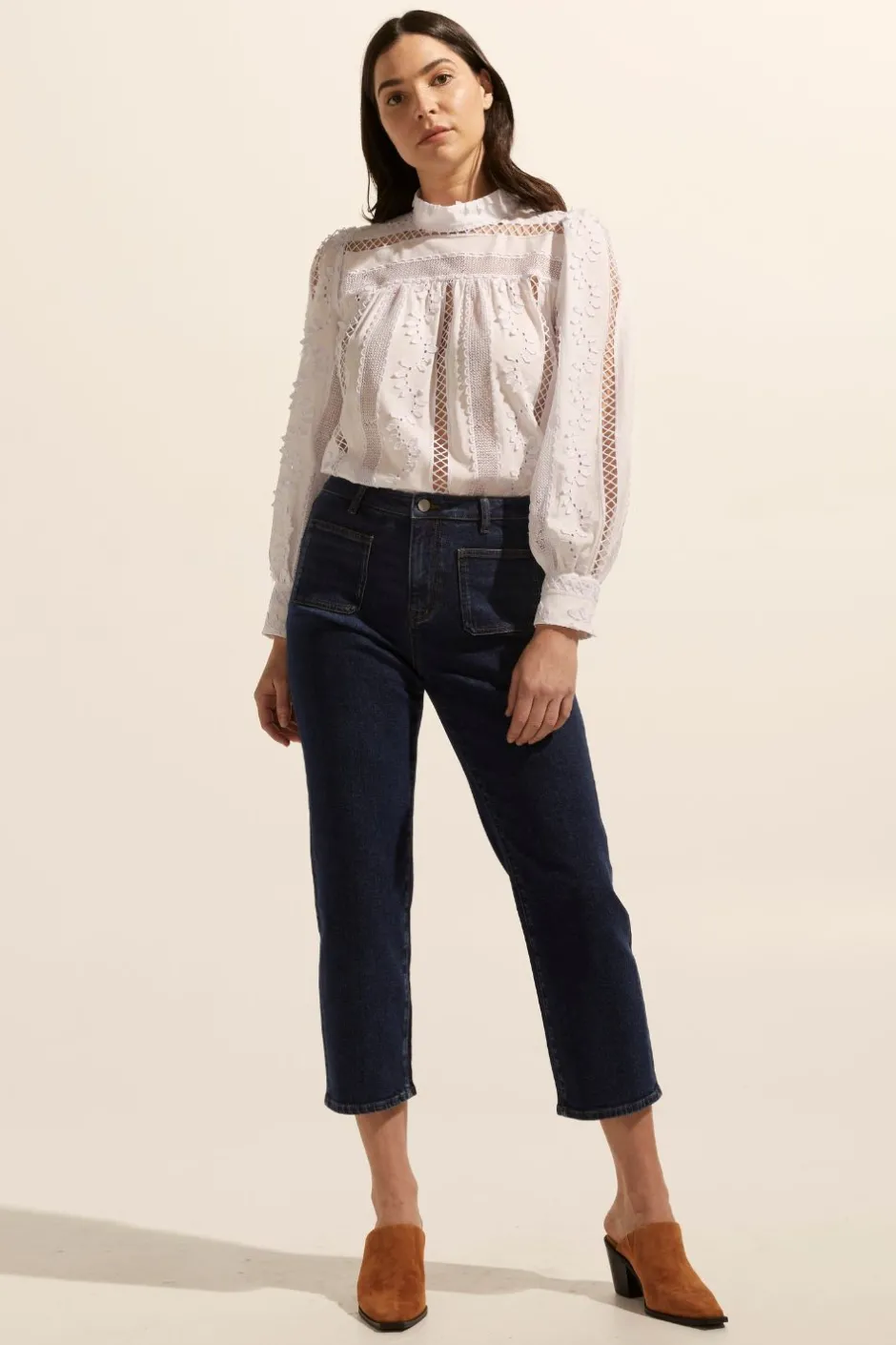 zoe kratzmann Bottoms|College Jean-Dark Denim
