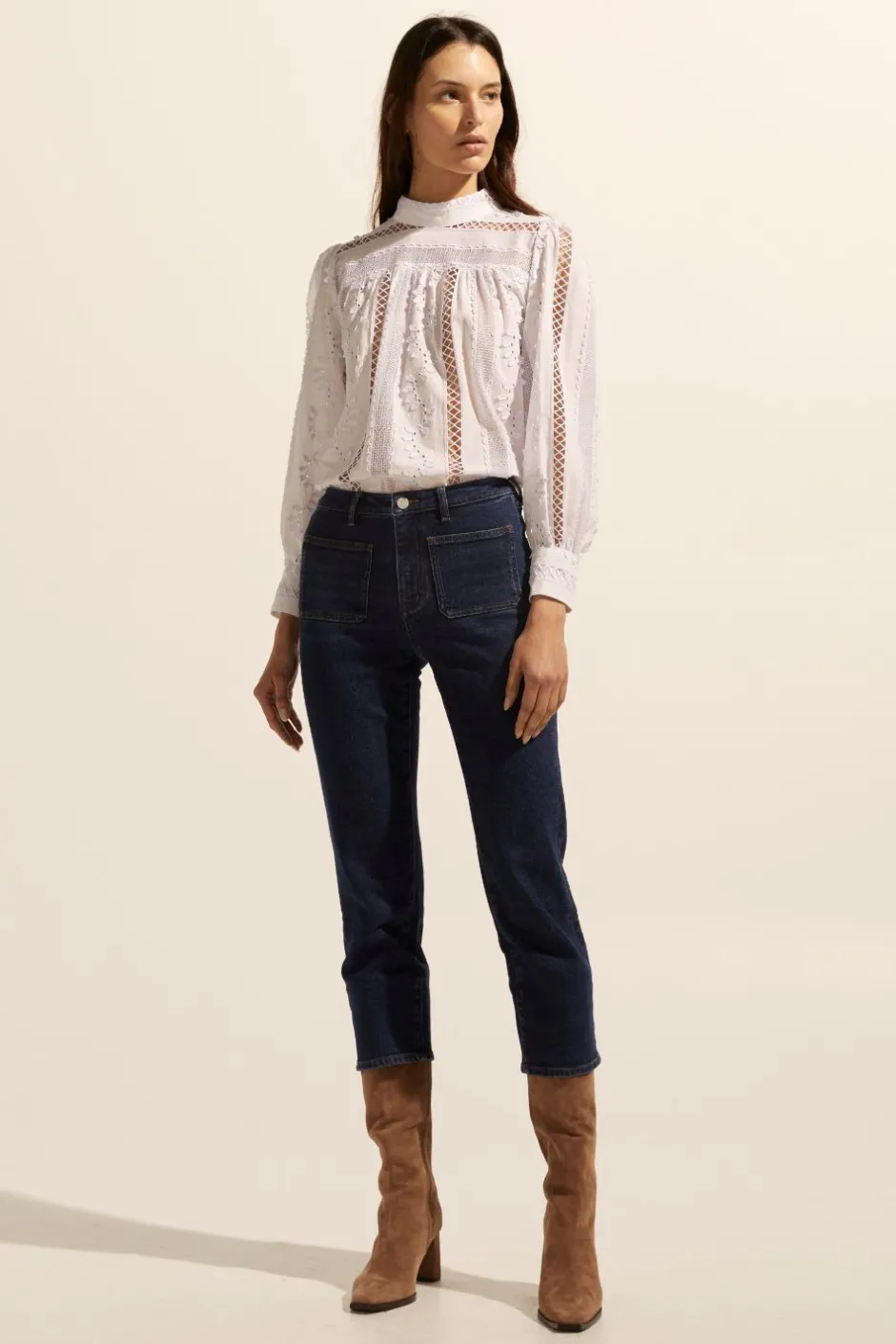 zoe kratzmann Bottoms|College Jean-Dark Denim