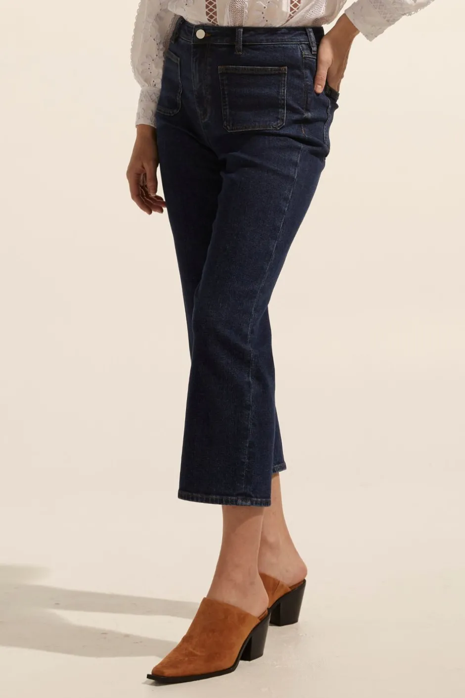 zoe kratzmann Bottoms|College Jean-Dark Denim