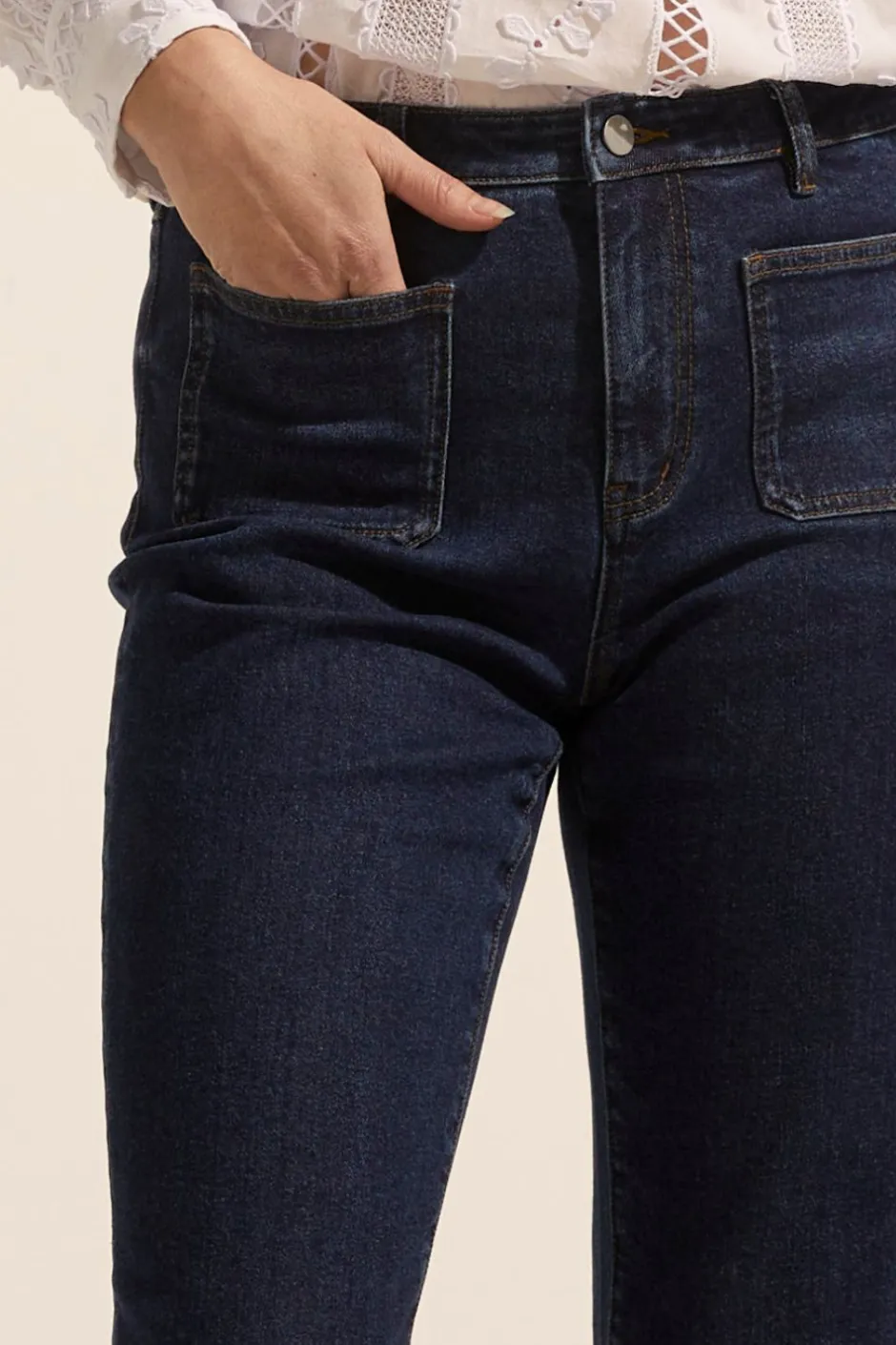 zoe kratzmann Bottoms|College Jean-Dark Denim