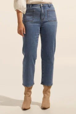 zoe kratzmann Bottoms|College Jean-Mid Denim