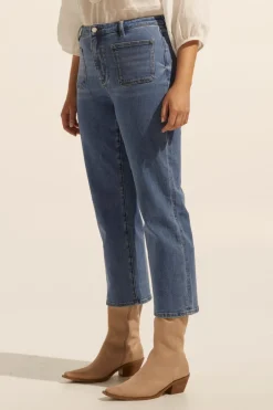 zoe kratzmann Bottoms|College Jean-Mid Denim