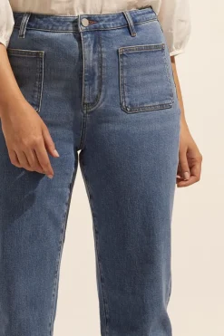 zoe kratzmann Bottoms|College Jean-Mid Denim