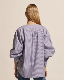 zoe kratzmann Tops|Collude Top-Navy Stripe